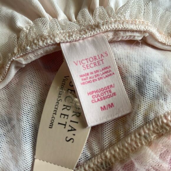 Victoria's Secret Dream Angel Darling Pink Floral Sequin Panty Hip Hugger Medium - Picture 8 of 8